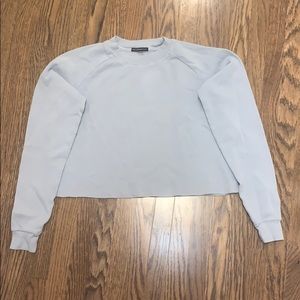 LIGHT BLUE BRANDY MELVILLE KNIT CROP TOP